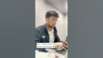 When junior developer becomes seniordeveloper 🤣😎 #shorts #learncoding #reels  #algorithm