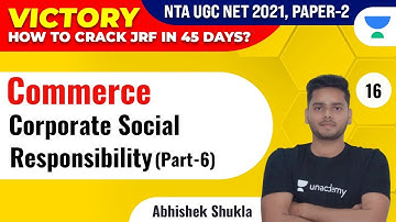 UGC NET 2021 | VICTORY Course | Commerce by Abhishek Shukla | Corporate Social Responsibility