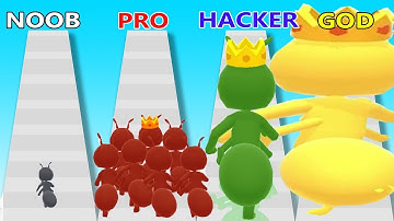 NOOB vs PRO vs HACKER vs GOD in Tiny Run - Perfect LEVEL in Tiny Run - Gameplay Android, Ios