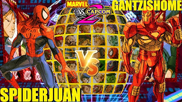 MvC2 Mvci Umvc3 SPIDERJUAN vs GANTZISHOME (Fightcade) pt 1