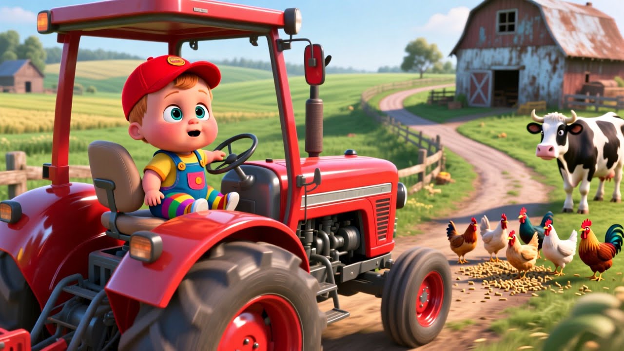 Boom Boom Tractor Fun 🚜💥 | Numbers & Colors Song for Kids | Preschool Learning Adventure