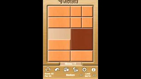 Klotski Medium Level 54 of 74 par solution