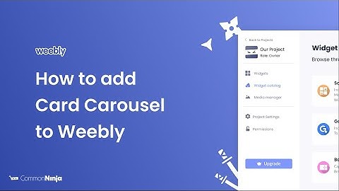 How to add a Card Carousel to Weebly