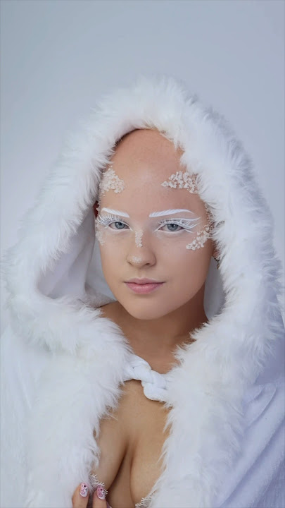 BALD ice queen makeup!!!!!