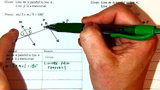 Geometry Parallel Lines and Transversal Proofs 1