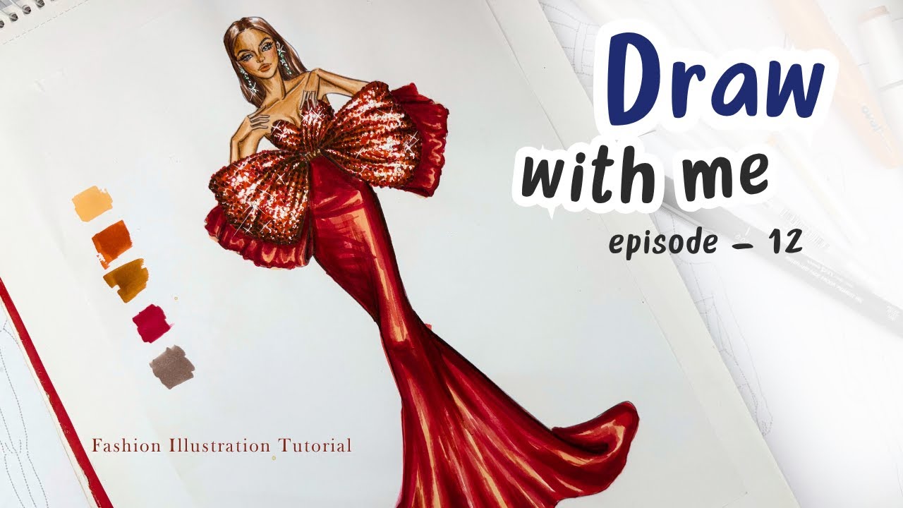 Sequin Dress Illustration Tutorial & Tips | episode - 12