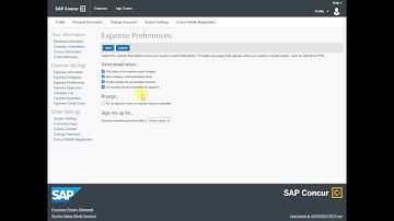 Concur Email Notification Setup