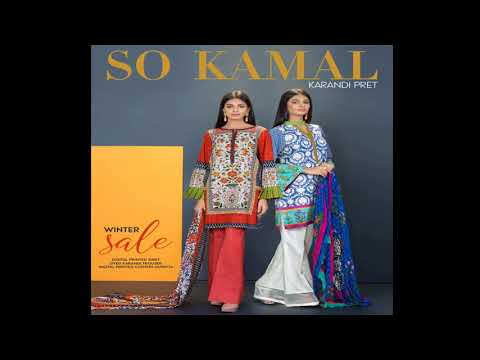 Latest So Kamal Karandi Sale On 3 Pc 30 % Off Winter Collection