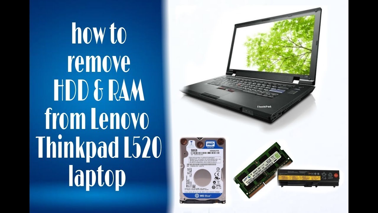 Hjemland Kommuner Magnetisk How to remove Hard disk & Ram from Lenovo Thinkpad L520 Laptop | remove HDD  | RAM | BATTERY. - YouTube