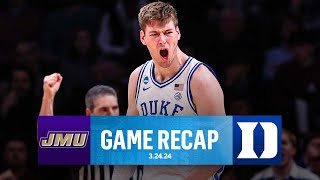 Duke CRUISES PAST James Madison to advance to Sweet 16 I March Madness Recap I CBS Sports