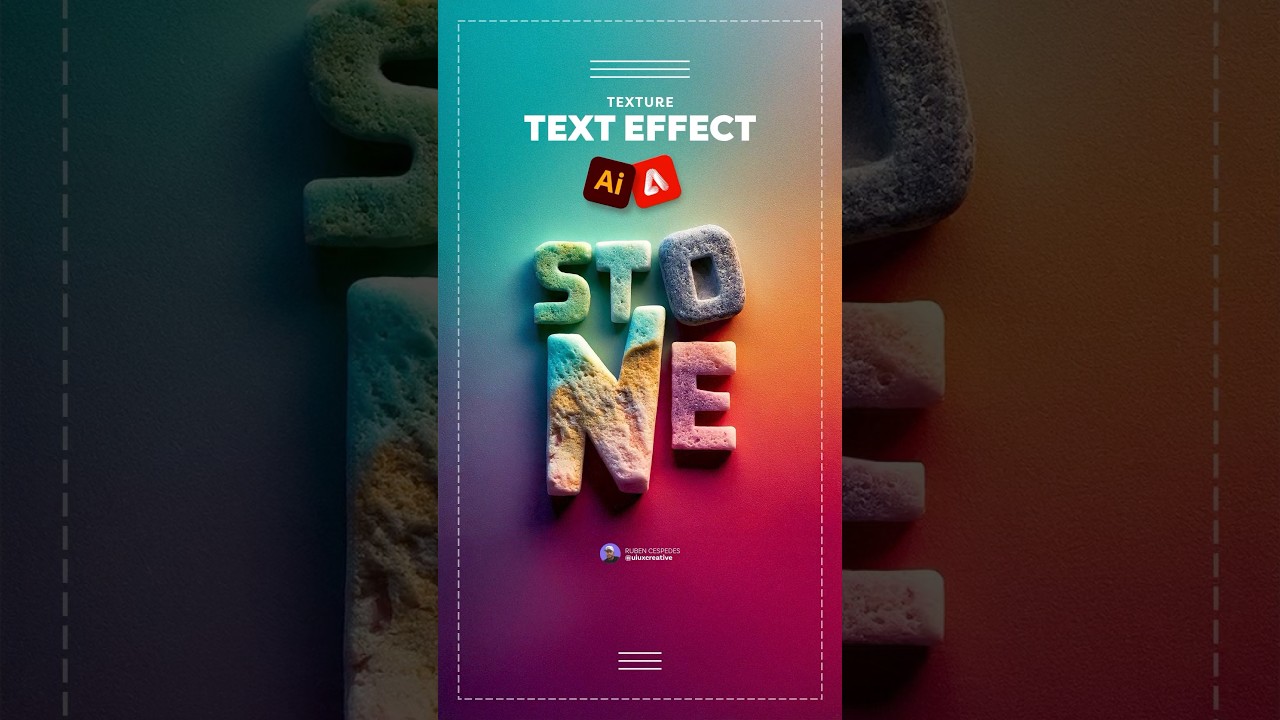 Text Effect ✨In Adobe Illustrator + Adobe Firefly! 🔥 #texteffect #ai #design #textdesign