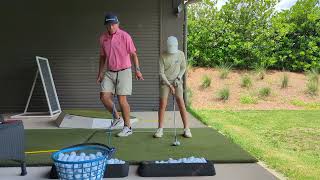 Shallow the downswing plane with chipping