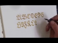 How to write Fraktur Capitals alphabet Calligraphy with FrakOne