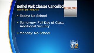 Bethel Park School District Cancels Monday's Classes After Additional Threats