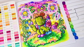 Full Color With Me (ASMR) | Spooky Cutie Coco Wyo Coloring Book| Using Ohuhu Markers News