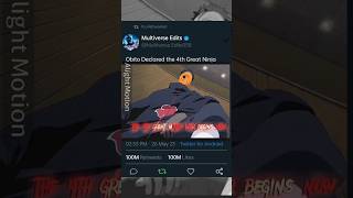 Tobi Declares Fourth Great Ninja War The Akatsuki Tv