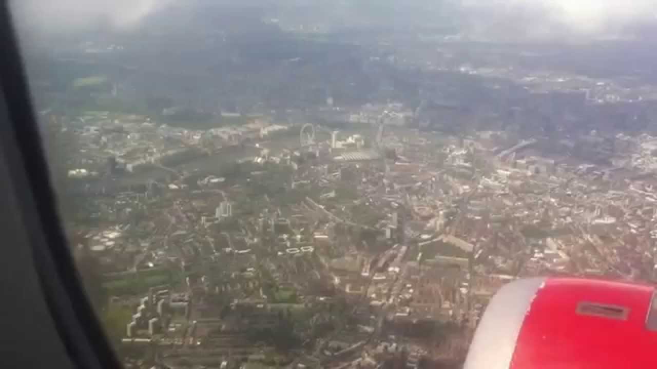 View of London from a plane - View from my window, landing at Heathrow