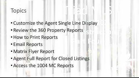 Matrix 102 Matrix Reports Part 4