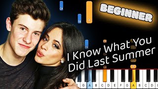 Learn To Play I Know What You Did Last Summer Shawn Mendes Camila Cabello on Piano! (Beginner)