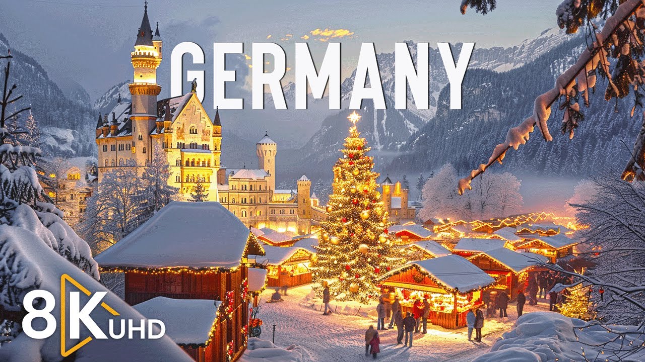 Germany 8K | Winter Wonderland Of Bavarian Alps, Alpine villages & Lakes
