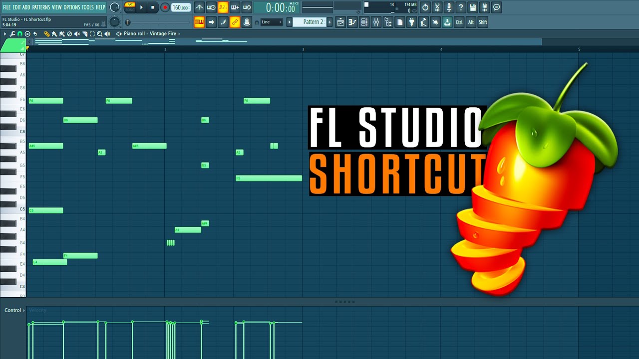 fl studio piano roll shortcuts