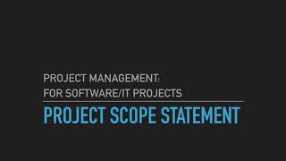 9 Scope - Project Scope Statement