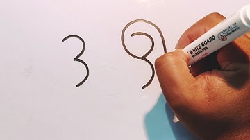 Two parrots in love by using number 33 | How to draw two parrots in love step by step | Draw birds