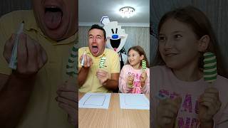 Ice cream vs felt-tip pen challenge #shorts #melisa