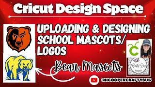 Uploading & designing Bear Mascot/ logo to Cricut design space #cutouts #cricutdesignspace