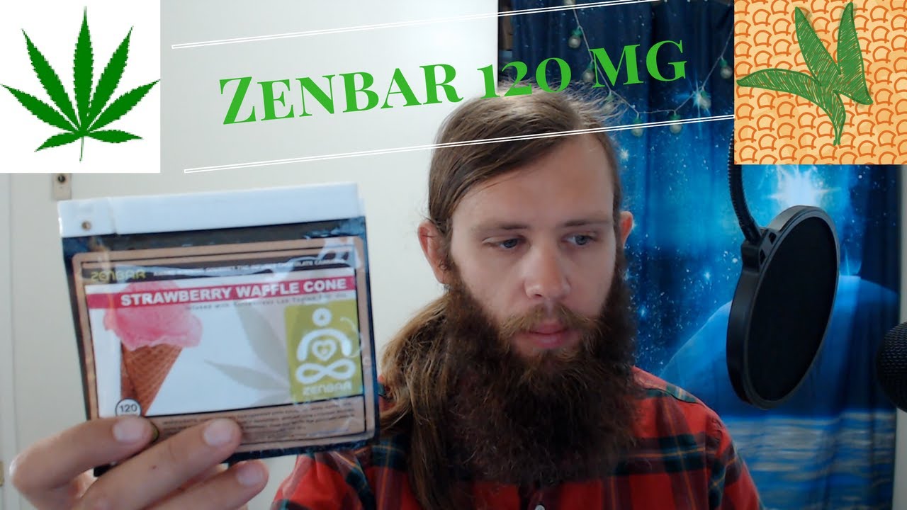 Marijuana Edible Review Zenbar Strawberry Waffle Cone 120 mg YouTube