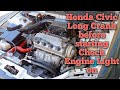 Honda Civic Long Cranking before starting - Check engine light on