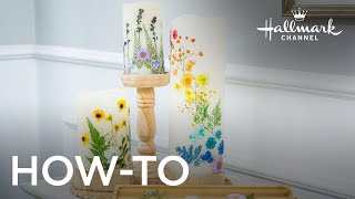 DIY Pressed Flower Candles - Home & Family