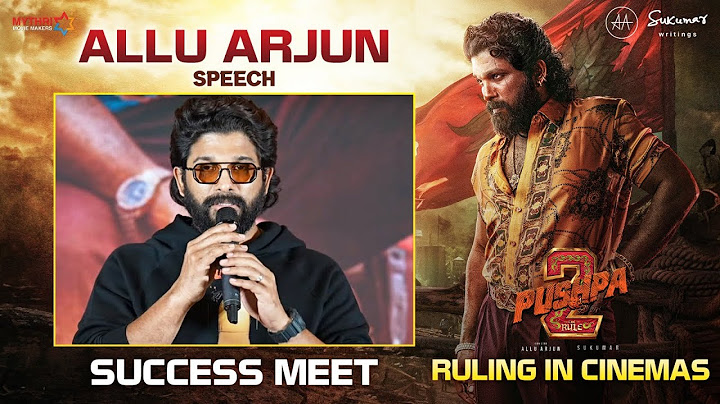 ICON STAR Allu Arjun Speech | PUSHPA'S WILDFIRE Blockbuster Success Press Meet | Pushpa 2 The Rule