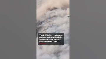 Shocking footage of Chinese bridge collapsing months after opening #shorts