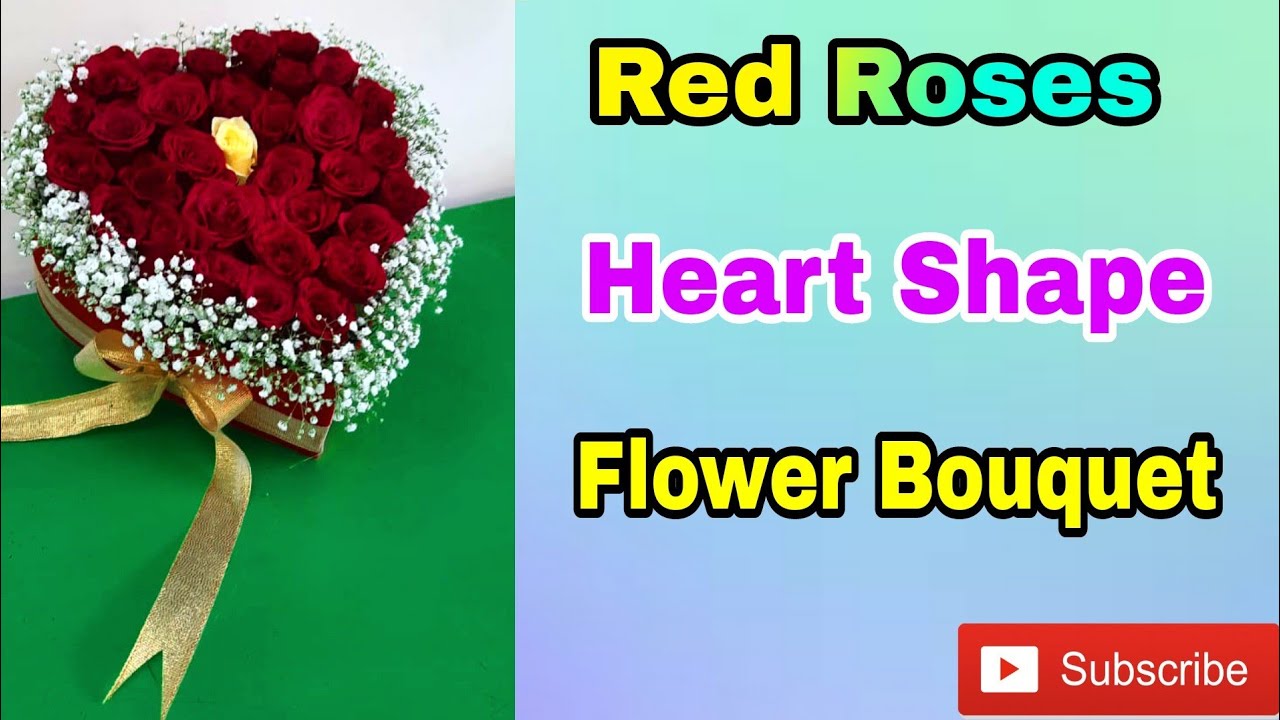 Heart Shaped Roses Bouquet // How To Make Love Bouquet 35 Roses YouTube