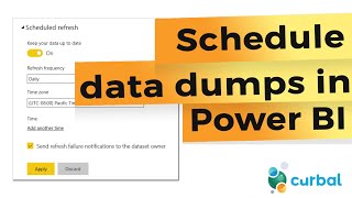 schedule data downloads / exports in power bi