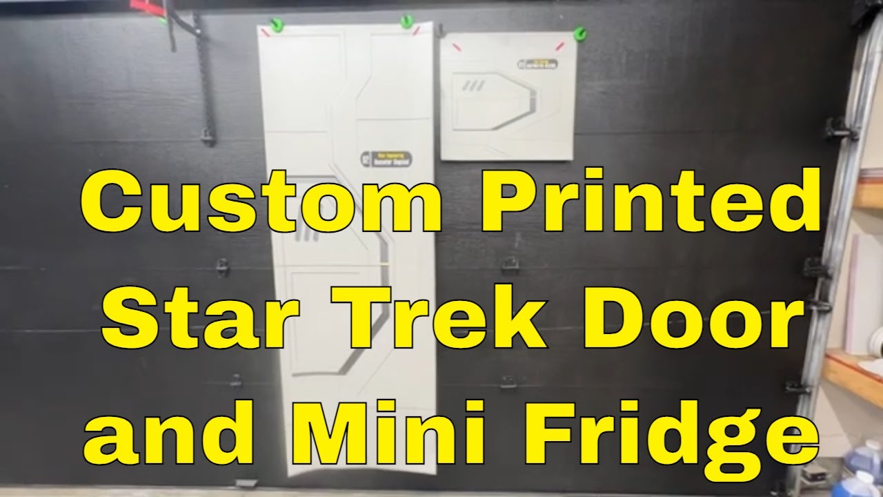 Custom Printed Star Trek Door and Mini Fridge Wrap - YouTube