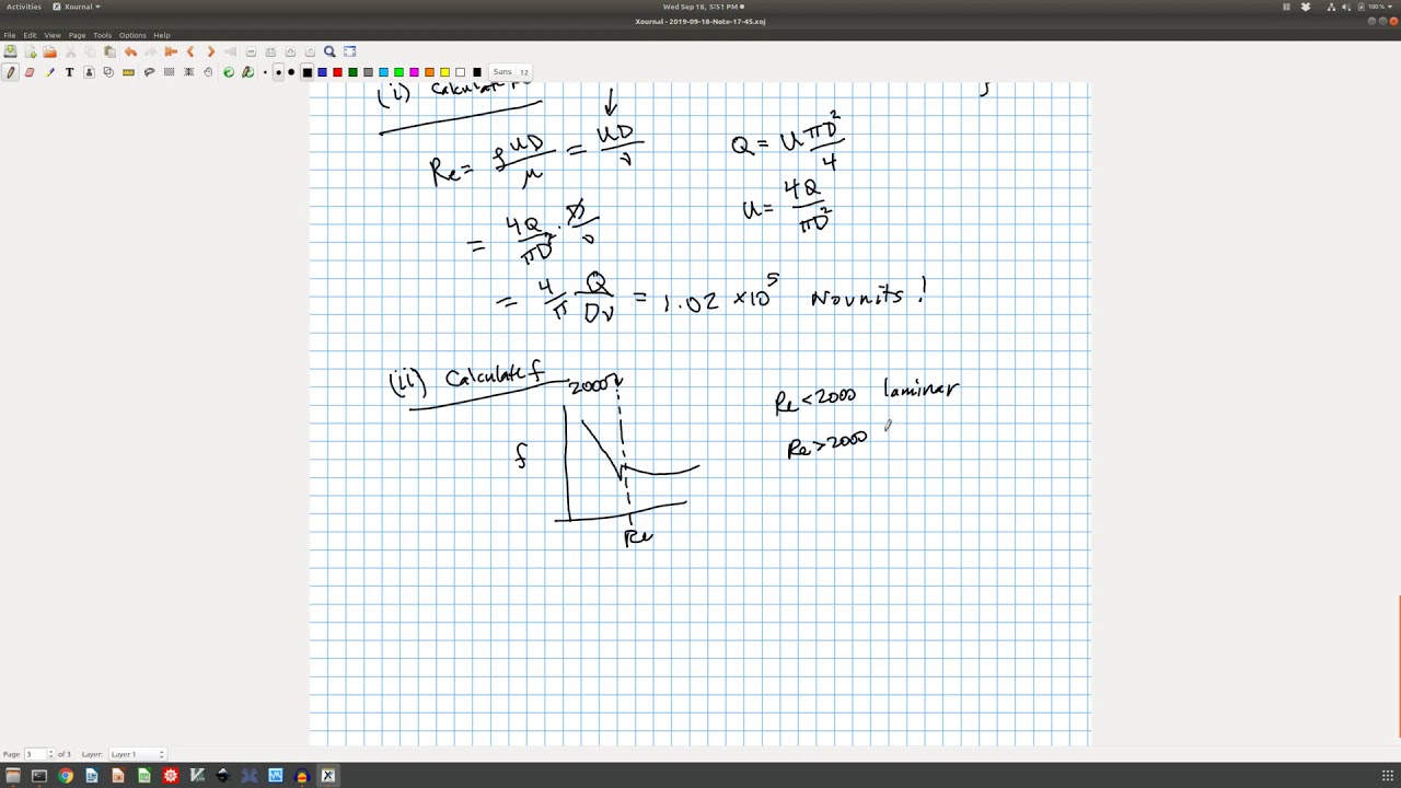 An Example Calculation of Pipe Flow Pressure Drop (Ch En 374 ...