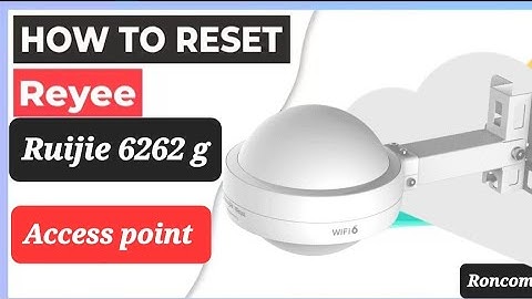 How to hard reset  RAP Ruijie Reyee Access points configuration  step by step at roncom.