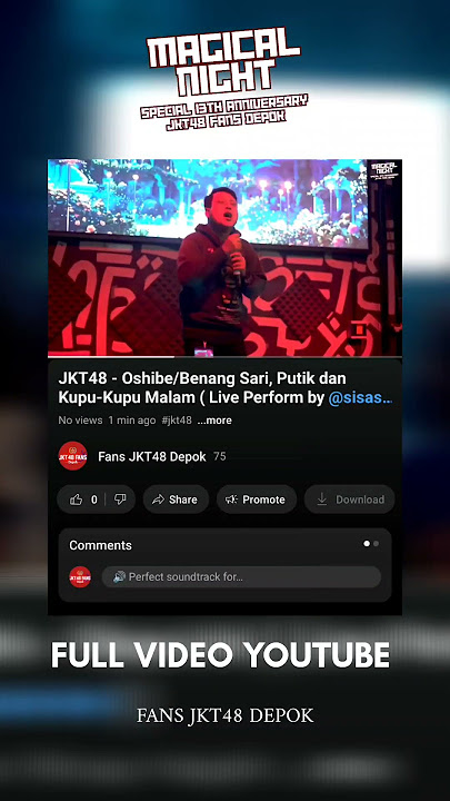 JKT48 - Benang Sari, Putik dan kupu - kupu malam (Live Perform by @sisasose ) #jkt48 #oshibe