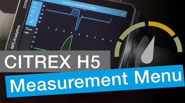 CITREX H5 – Measurement Menu