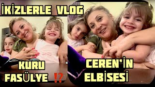 İKİZLERLE VLOG/ CEREN'İN EN SEVDİĞİ ELBİSESİ/ DEREN'İN ÇOK UYKUSU VARMIŞ/ KURU FASÜLYE YEMEĞİ YAPTIM