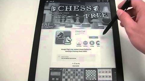 Installing an app on the 13.3 inch e-reader via Google Play