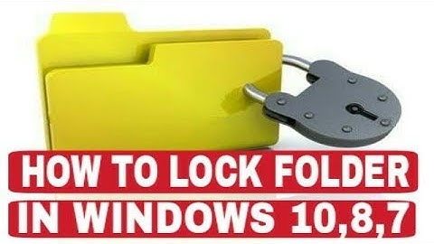 How To Lock Folder in Windows 10, 8, 7, xp, vista | Folder ko lock kese kerte hai in hindi