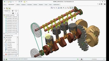 creo 3.0 tutorial mechanism of piston engine ( Creo, Pro E, Creo2.0, Design, Mechanical Design )