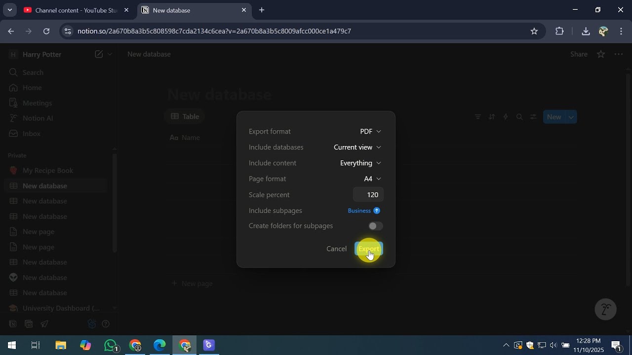 How To Export Notion To PDF - YouTube
