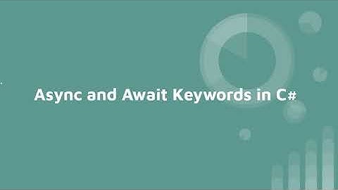 Async and Await Keywords in C#