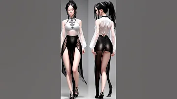 cheongsam long slit AI LOOKBOOK #shorts #lookbook #ai