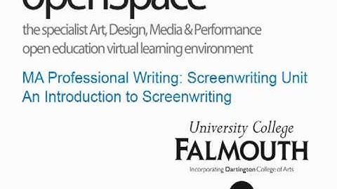 Week 1:  Screenwriting - Introduction to Screenwriting