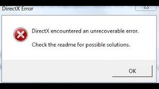 DirectX Error Quick Fix